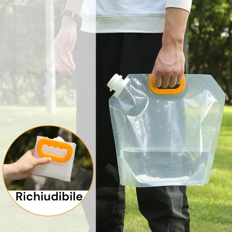 topolenashop 5 Litre Super Lightweight Foldable Petrol Can with Integrated