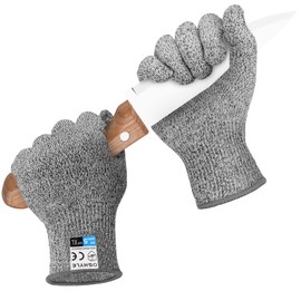 OSHYLE Cut Resistant Gloves with High Performance Level 5 Protection, Food Safety, Work Gloves for Kitchen, Mandolin Cutting, Meat Cutting and Wood Carving (XL)