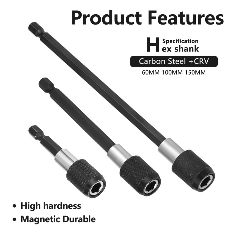 HARY 4 Pack Drill Bit Holder Magnetic Drill Bit Holders,60Mm