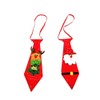 Toyvian 2pcs Light Up Christmas Tie Santa Elk Necktie Luminous