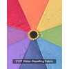 Parquet Auto Open Telescopic Compact Umbrella (Rainbow)