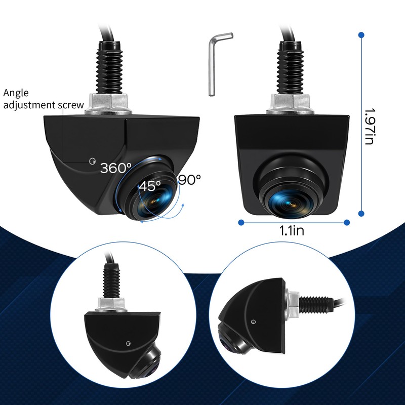 Backup Camera with Switchable Front View - 1080P Metal AHD,