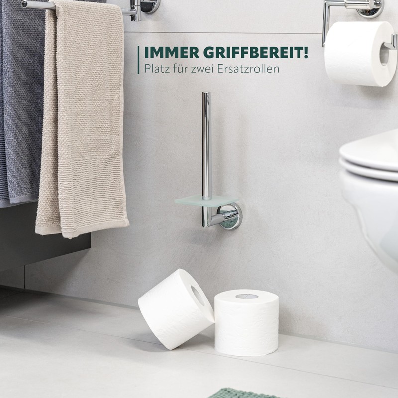 bremermann Lucente Bathroom Series Replacement Toilet Roll Holder Chrome-Plated Stainless