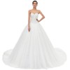 Likedpage Women's Sweetheart Tulle A-line Wedding Dresses for Bride with