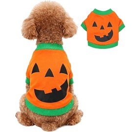 Ropa de Halloween para perro, disfraz de mascota, calabaza, cara sonriente