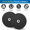 Wukong Rubberised Magnets Diameter 43 mm, Pack of 2 Strong