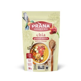 Prana – Organic Ground White Chia Seeds | Non-GMO, Gluten Free | KETO | Source of Omega-3 & Calcium | Rich in Fibre | 200g