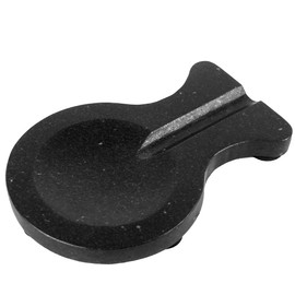 Marbco Marble Spoon Rest, Ladle Holder, Marble Spoon Rest Holder for Stove Kitchen, Heavy Duty, Dishwasher Safe (Design 1, Black)