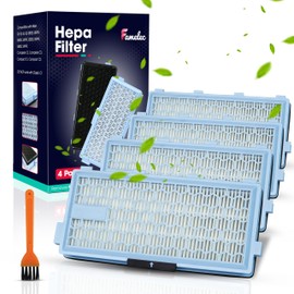 FAMELEC Hepa Filter for Miele Hepa Airclean SF-HA 50 Filter Replacement Model S4, S5, S6, S8, S8000, S6999, Complete C2, C3, Compact C1, C2 (4 Pack SF-HA 50)