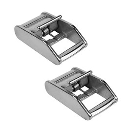 POFET Webbing Metal Buckle Stainless Steel 316 Cam Flap Buckles Press Cam Buckles Tie Down Buckle for 1" 25mm Webbing Strap (2/PK) - No Webbing