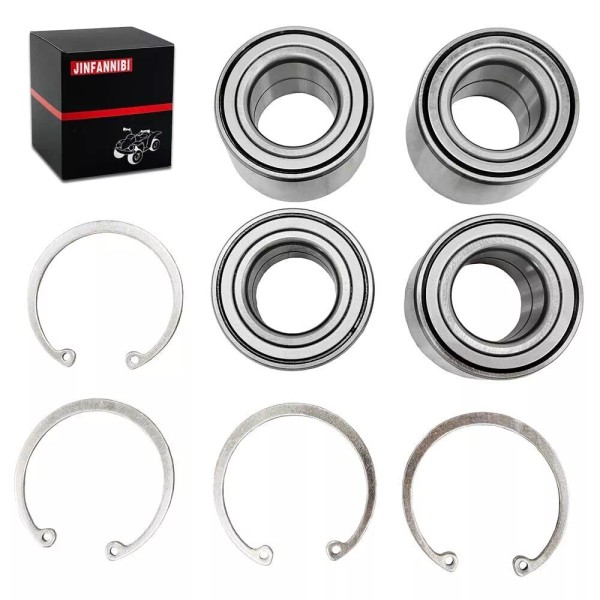 JINFANNIBI 4x Heavy Duty Wheel Bearing + Circlip For Arctic