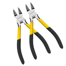 Wire Cutters6.5 inch, 2 Pack, Flush Cutters,BOOSDEN Spring Loaded Cutting Pliers,Side Cutters