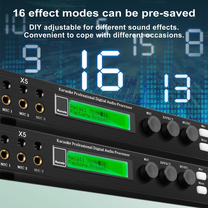 Depusheng X5 Digital Mixer Reverberator Microphone KTV Karaoke Audio Processor
