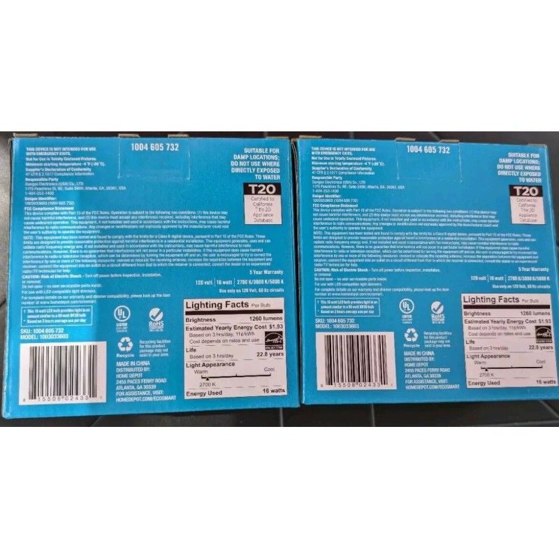 Eco-Smart (4-pack) Ecosmart 90-watt BR30 Adjustable Color Integrated Switch