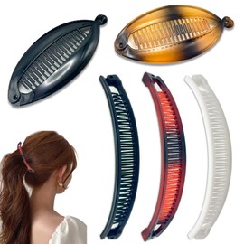 BRDXOOL 5 Stück Bananen-Haarspangen Damen Fisch-Clips Elegante Klassische Pferdeschwanz-Clips Haar-Arrangement Geeignet für Dickes Haar Rutschfest Modisch Tragbar (Zwei Stile)