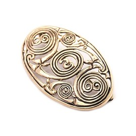 WINDALF Celtic brooch Tuatha 5 cm medieval jewellery brooch bronze, Fabric jewellery bag