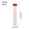 sourcing map 10 Pcs 10ml Plastic Centrifuge Tubes with Screw-on