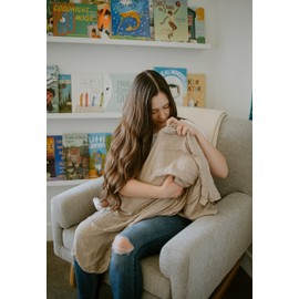 Little Unicorn – Oatmeal Deluxe Swaddle | Single | 100% Rayon Muslin from Bamboo | Super Soft | Newborns and Infants | Large 47” x 47” | Machine Washable