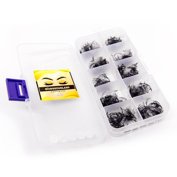 GorgeousLash 20D, 25D Mega Lashes. 500 Premade Volume Lash Fans.