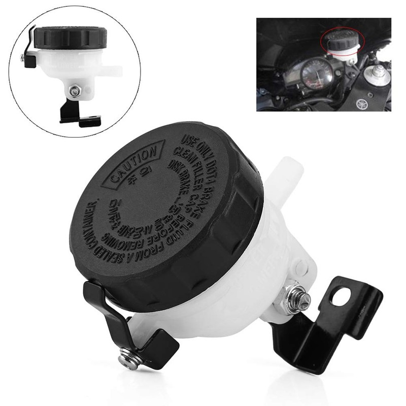 Zohisin Reservoir for motorcycle brakes, universal fluid reservoir with support