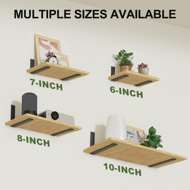 SAYAYO Floating Shelf Brackets Heavy Duty 7 Inch, 1/5 Inch