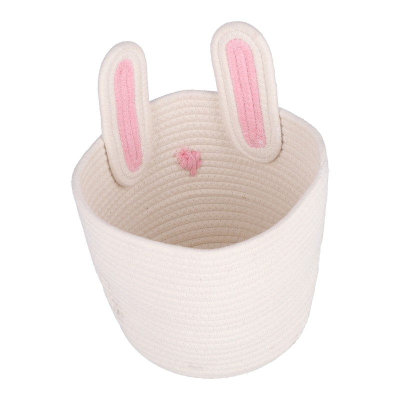 Storage Basket Rugged Lovely Small Bunny Attractive Decorative Home Furnishing