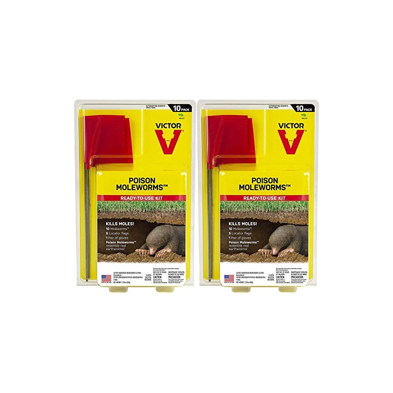 Victor M6009 Poison Moleworms, Yellow (Twо Расk)