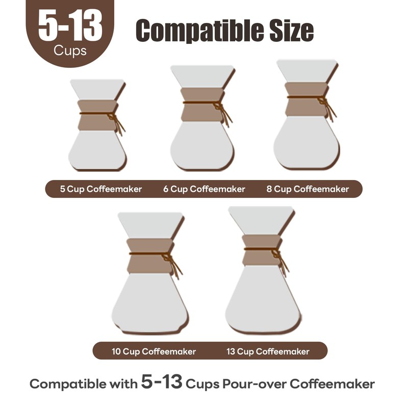 Brew Choice Pre-folded Cone Coffee Filters - 50 Pack, Upgraded