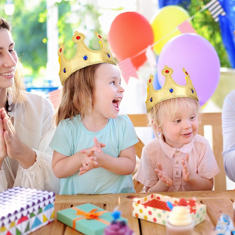 STOBOK Birthday King Crown Hats for Children Adults Party Decorations