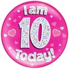 OAKTREE UK 633117 Birthday Badge, Pink