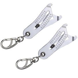 Portable Precise Thread Size Checker Keychain, Nut and Bolt Thread Checker Inch and Metric, Hexagon Nut Thread Measuring Gauge Thread Size Quick Manual Measuring Tool