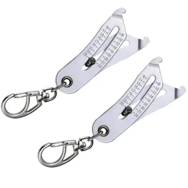 Portable Precise Thread Size Checker Keychain, Nut and Bolt Thread Checker Inch and Metric, Hexagon Nut Thread Measuring Gauge Thread Size Quick Manual Measuring Tool