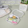 3 Pcs Clear Hard Shell Zipper Case - Clear Waterproof