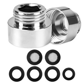FLEXNOVA Reduzierung 3/4 auf 1/2, Adapter 3/4 Zoll auf 1/2 Zoll, Reduzierstück G1/2" Außen(Ø20mm) x G3/4" Innen(Ø25mm) aus Messing, AG/IG Reduzierverlängerung mit Gummidichtung für Rohrverbindungen