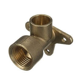 15mm x 1/2" Solder Ring Elbow Wallplate Fitting