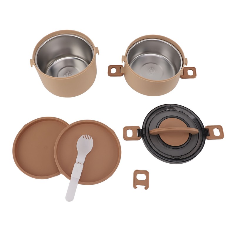 Stainless Steel Lunch Container Round Shape Lightweight Insulation Compact Lunch