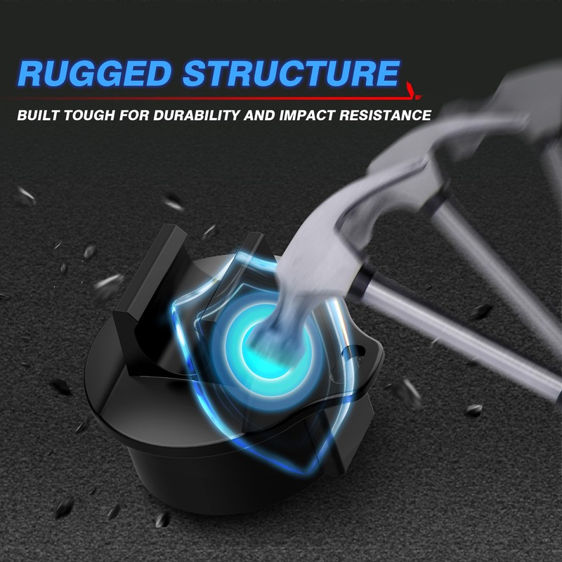 MICTUNING 7-Way Trailer Plug Cover, Dustproof Waterproof Impact Resistant, 1