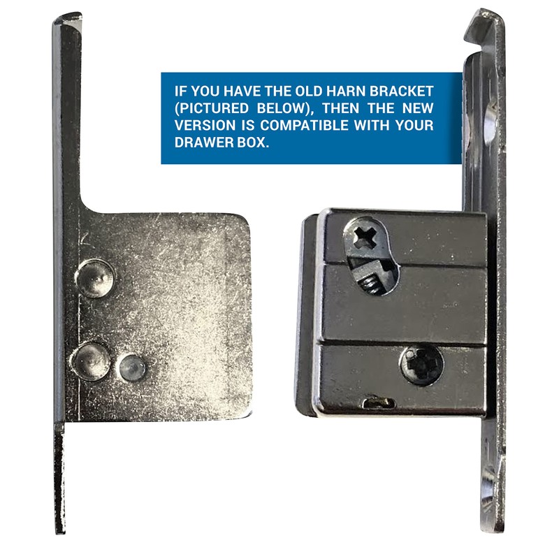 Rok Hardware Harn Impaz Drawer Box Slide Runner Left/Right Clip