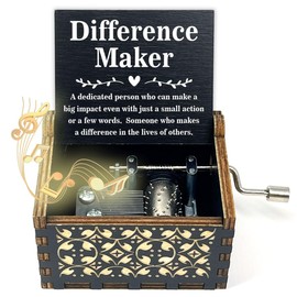 Difference Maker Music Box Gift, You are My Sunshine Hand Crank Musical Boxes, Coworker Gifts for Women Men Thank You Gifts for Leader Coach Boss Mentor Teacher Appreciation Retirement Gifts-592