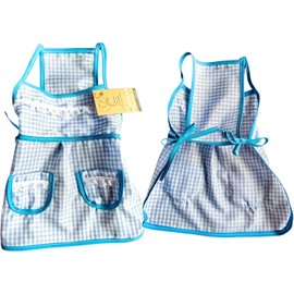 Genérico Ropa para Perro y Gato, Mandil Estilo Méxicano para Perro y Gato, Diseño a Cuadros, Disponible en Azul, Rosa, Rojo y Verde (Azul, Small)