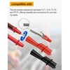 ZIBOO AC175 Threaded Slide-On Alligator Clip Set with Flexible Boots,