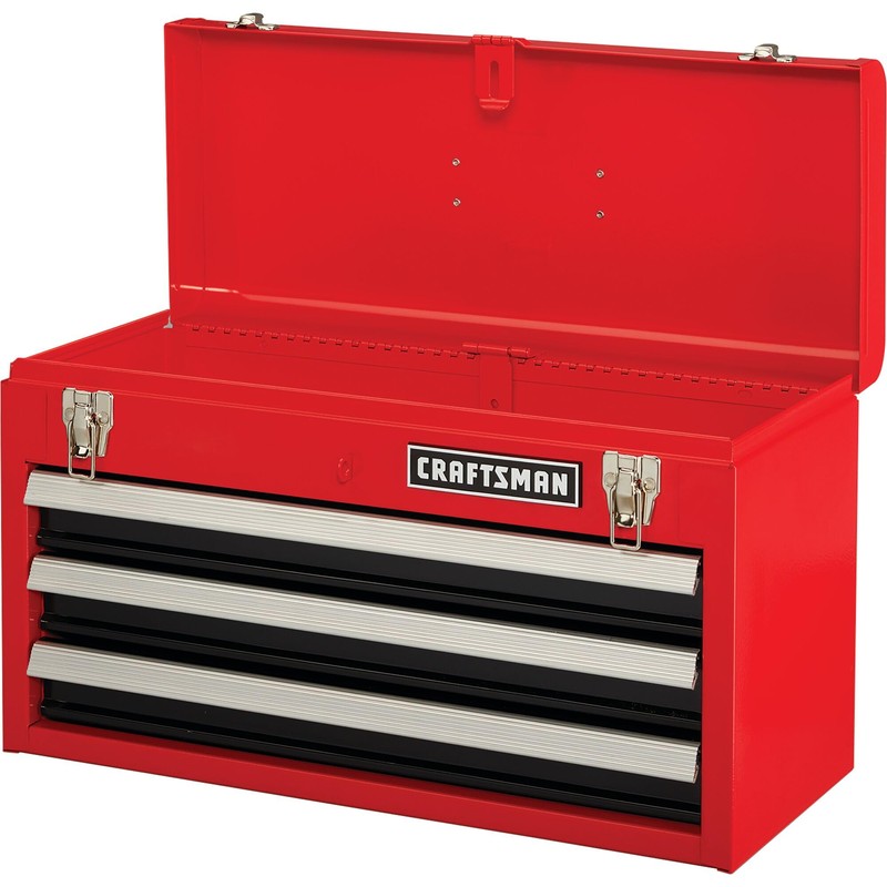 CRAFTSMAN 20-in Wide 3 Drawer Metal Tool Box With Ball-Bearing