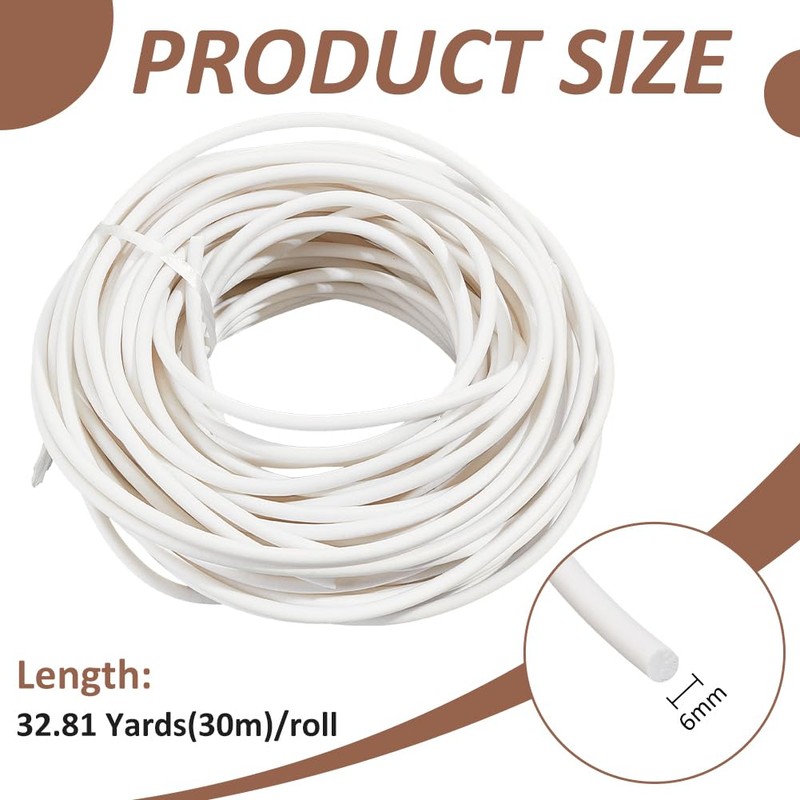 BENECREAT - Cordón de PVC de 32.81 yardas, cordón de