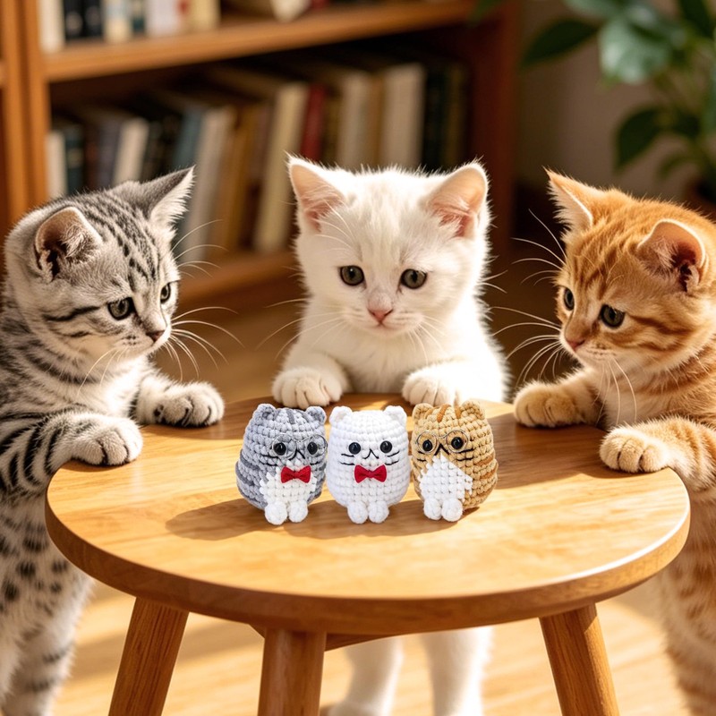 MASPODER Crochet Kit for Beginners Adults Complete Starter Cats Pattern