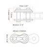 sourcing map 4Pcs #35 Chain Master Connector Link Roller 3/8"