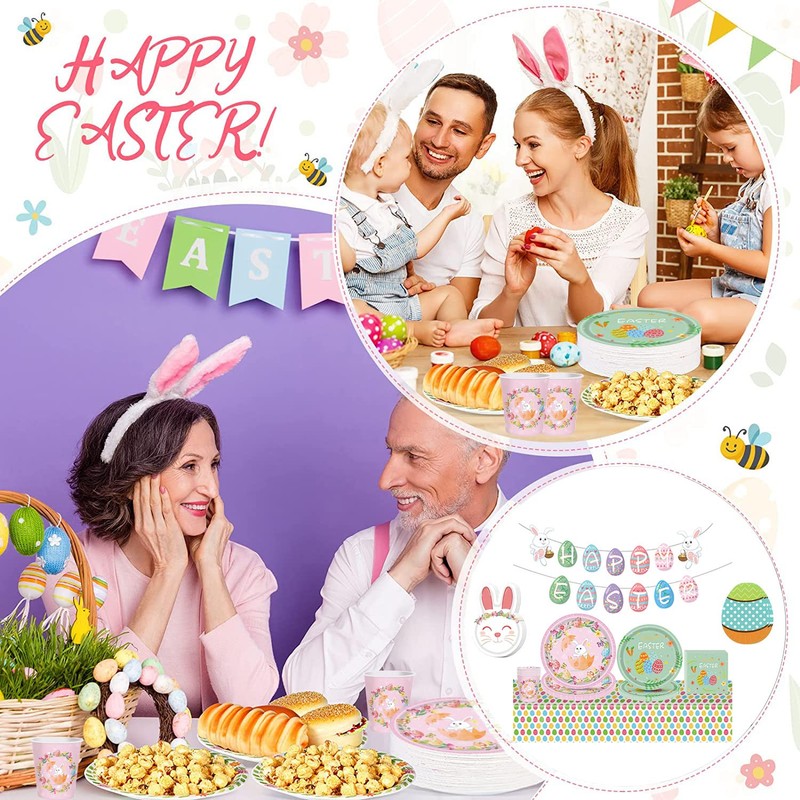 YAAVAAW 137 * 274cm Easter Tablecloth,Easter Party Decorations Tablecloth,Large Rectangular