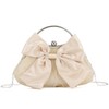 SUKUTU Bow Knot Clutch for Women Lolita HandBag Pearl Necklace