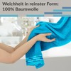 Lashuma Lugano Hand Towel Set, Blue, Aquamarine, Fluffy 100% Cotton