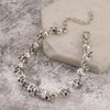 IXDEAXLY Punk Stainless Steel Skull Linked Chain Bracelet Skull Jewelry