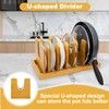 MinBoo Bamboo Pot Lid Organizer Pot Lid Holder, Pot and